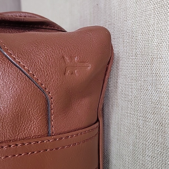 Frye Brown Leather Satchel Hand Bag Purse - Picture 3 of 13